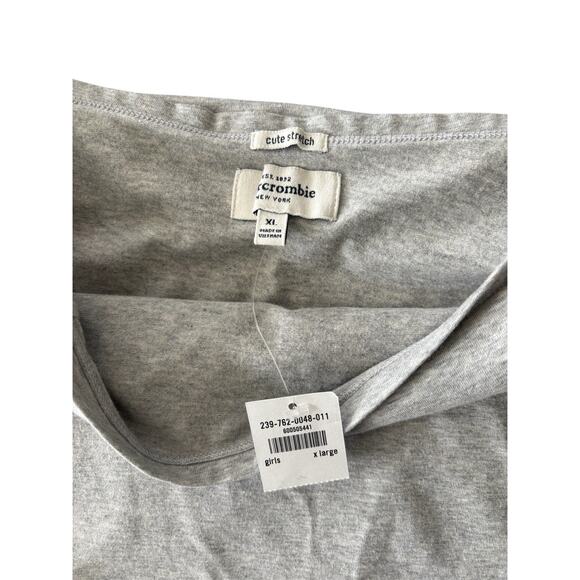 NWT Vintage 90s Y2K Abercrombie Off Shoulder Grey Coquette Youth Girls Size XL - Picture 6 of 6